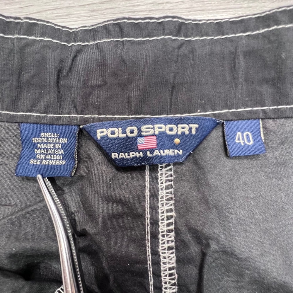 Polo Sport Ralph Lauren Mens Black Nylon Board Shorts Mesh Side Logo Size 40 - Picture 3 of 13